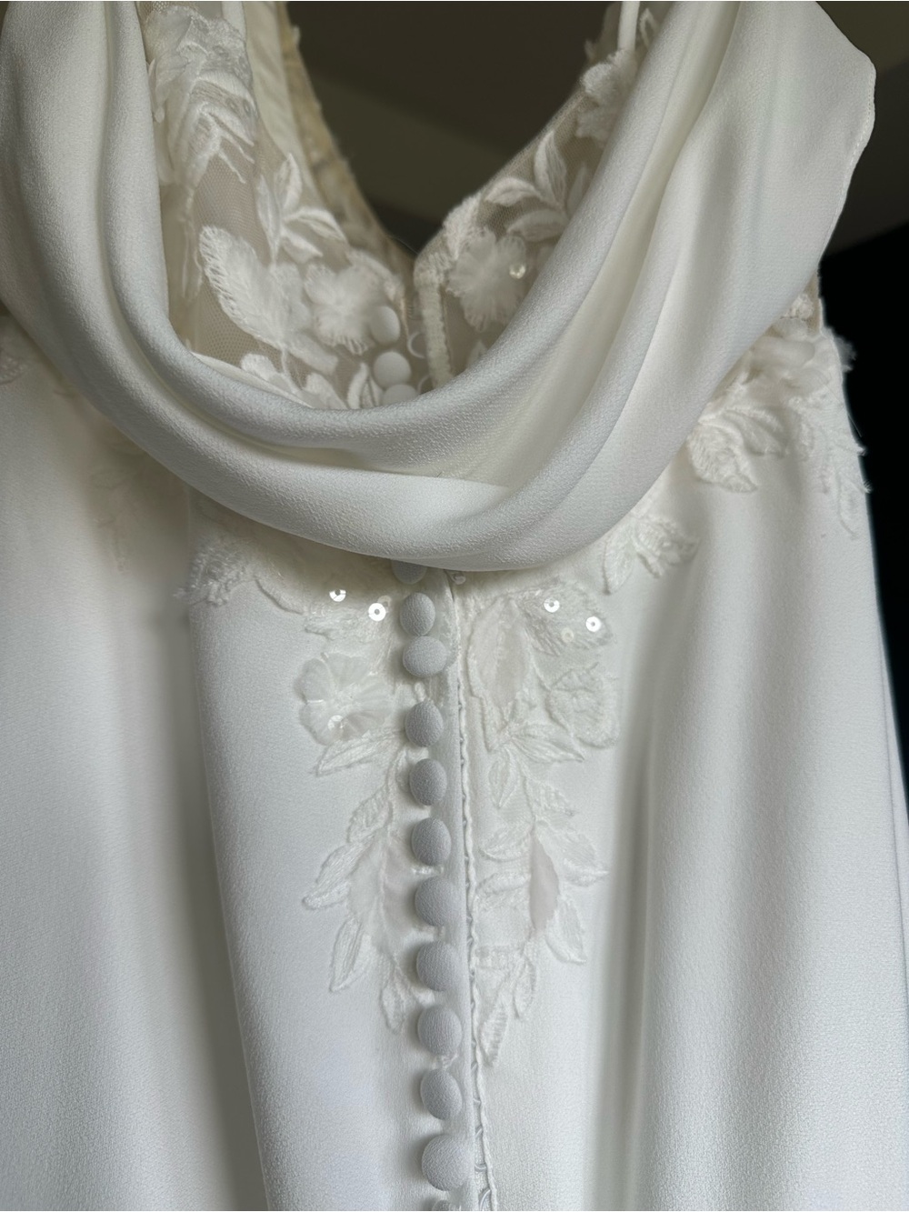 Cowl Neck Boutique Wedding Dress